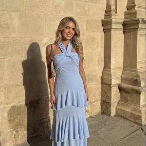 Vestido multiposición celeste